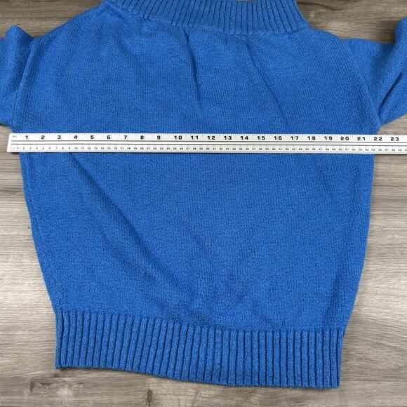 Sabie Turtleneck Womens Size Medium Long Sleeve Cropped Sweater Blue - Picture 5 of 9